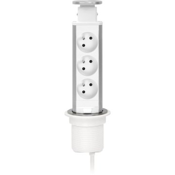 Lizdų stulpelis stalo stalviršiui 3x230V