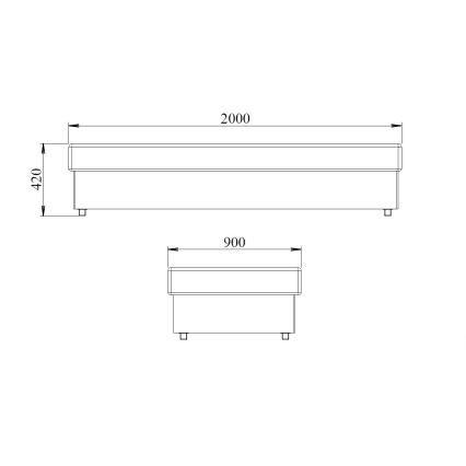 Lova NOE 90x200 su spyruokliniu čiužiniu ir talpia daiktų dėže, pilka/juoda