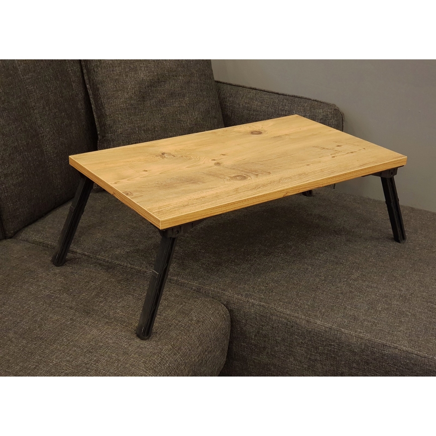 Lovelis lovoje GUSTO 24,5x60 cm, smėlio/juodos spalvos