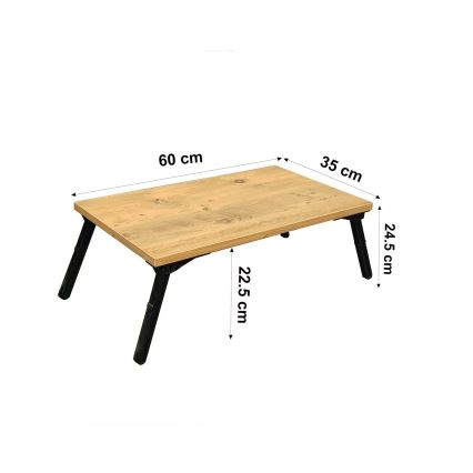Lovelis lovoje GUSTO 24,5x60 cm, smėlio/juodos spalvos