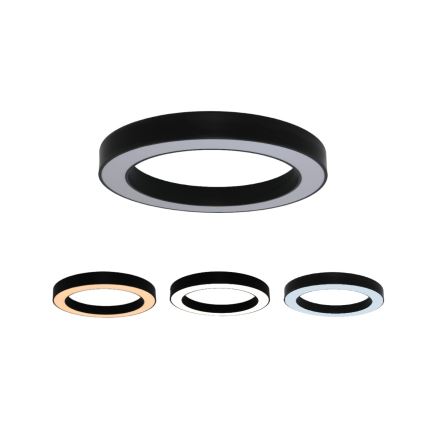 Lubinis LED šviestuvas 80W/230V 3000/4000/6500K Ø 80 cm juodas