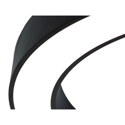 Lubinis LED šviestuvas 80W/230V 3000/4000/6500K Ø 80 cm juodas