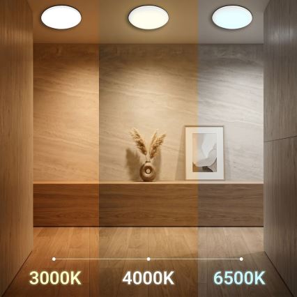 Lubinis LED šviestuvas HUGO LED/21/32/42W/230V 3000/4000/6500K Ø 45 cm IP54 baltas