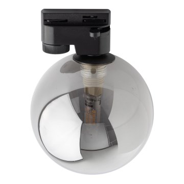 Lubinis šviestuvas 1-fazės bėgių sistemai TRACER 1xG9/8W/230V juoda/dūminis juoda