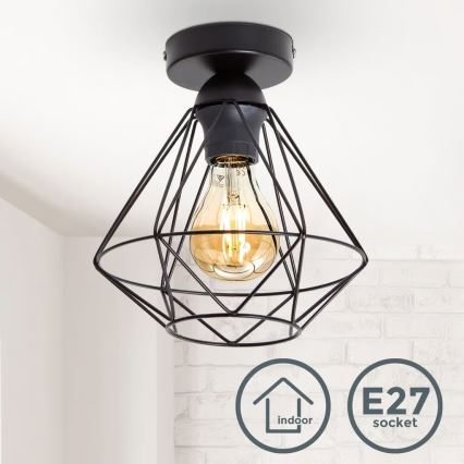 Lubinis šviestuvas 1xE27/40W/230V juodas