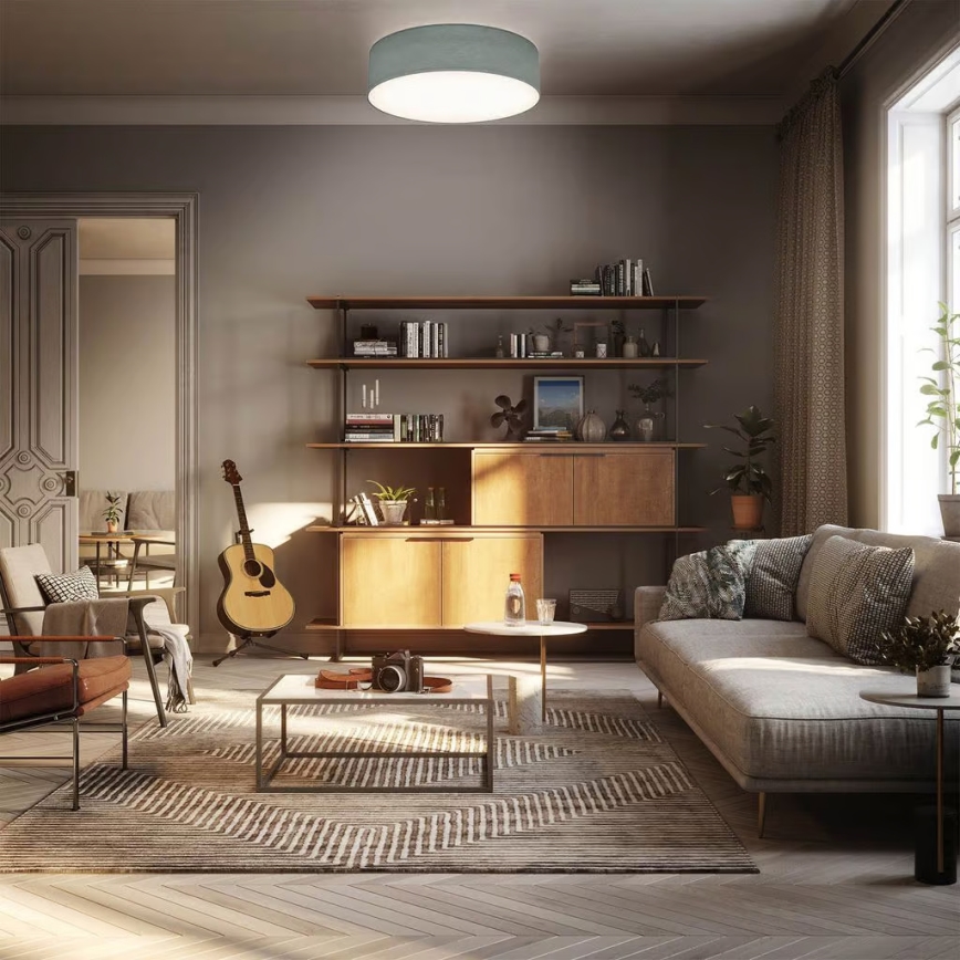 Lubinis šviestuvas 2xE27/40W/230V, skersmuo 38 cm, pilkas