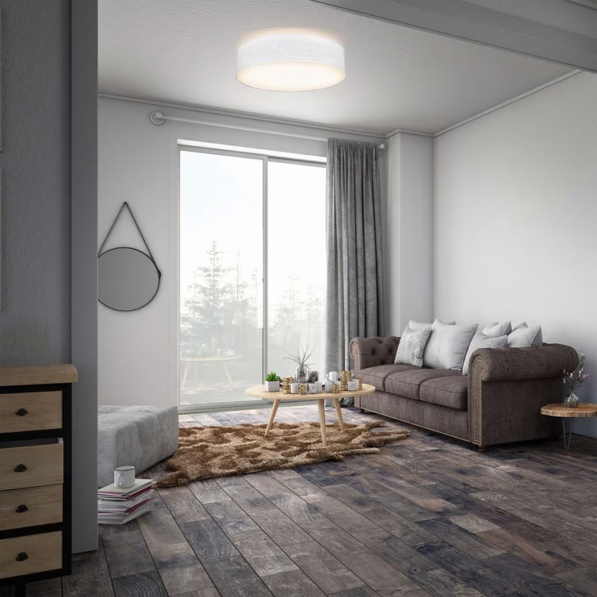 Lubinis šviestuvas 2xE27/40W/230V Ø 38 cm, baltas