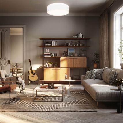 Lubinis šviestuvas 2xE27/40W/230V Ø 38 cm, baltas