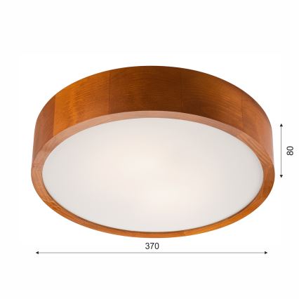 Lubinis šviestuvas 2xE27/60W/230V pušis