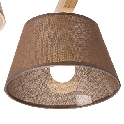 Prie sieną montuojamas šviestuvas ANTONIO 3xE14/40W/230V ąžuolas