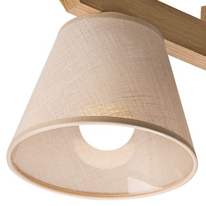 Prie sieną montuojamas šviestuvas ANTONIO 3xE14/40W/230V ąžuolas