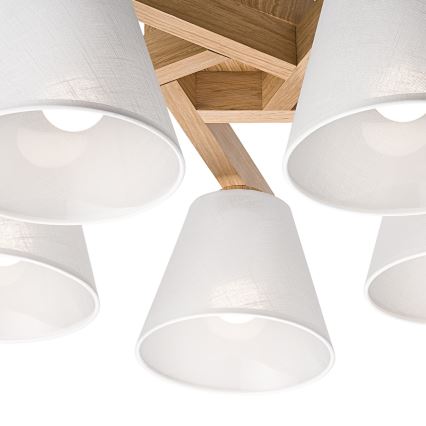 Prie sieną montuojamas šviestuvas ANTONIO 5xE14/40W/230V ąžuolas