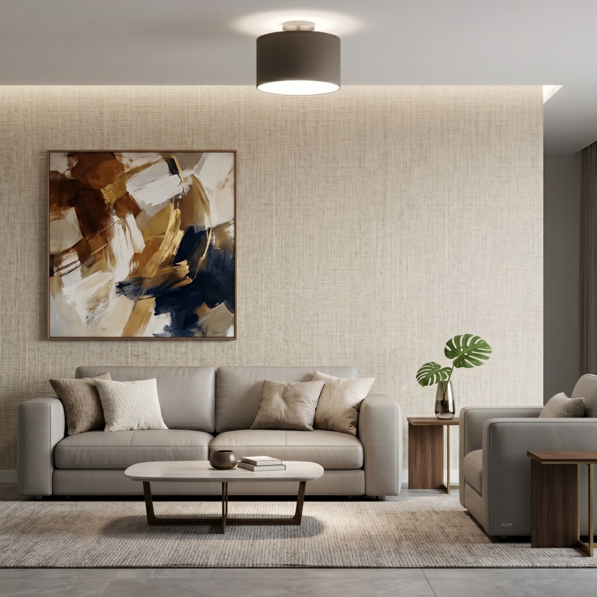 Lubinis šviestuvas ARDEN 1xE27/15W/230V, skersmuo 25 cm, juodas
