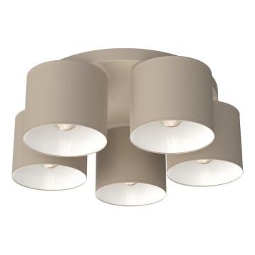 Lubinis šviestuvas ARDEN 5xE27/15W/230V Ø 44 cm, smėlinės spalvos