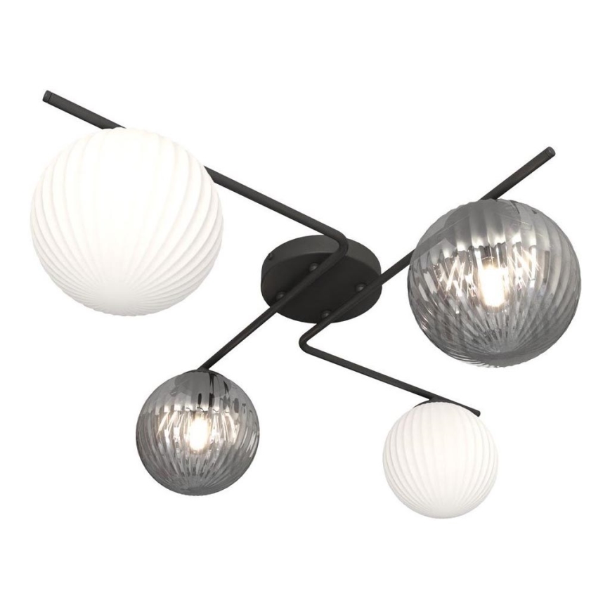 Lubinis šviestuvas AZURA 4xE14/10W/230V juoda/pilka/balta