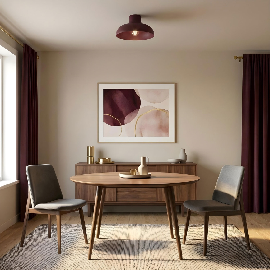 Lubinis šviestuvas BASCA, 1x E27/15 W/230 V, ø 40 cm, bordo