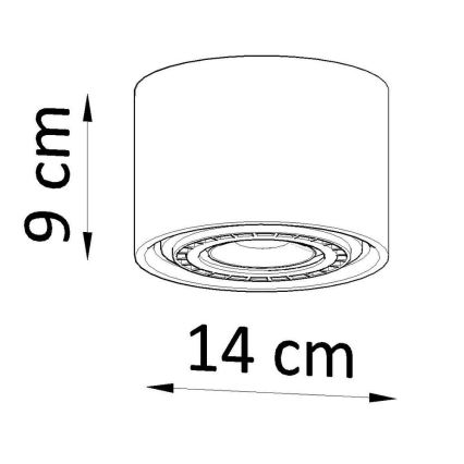 Lubinis šviestuvas BASIC AR111 1xGU10/40W/230V betonas