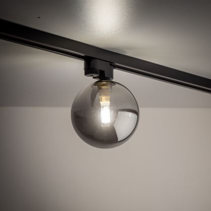 Lubinis šviestuvas 1-fazės bėgių sistemai TRACER 1xG9/8W/230V juoda/dūminis juoda