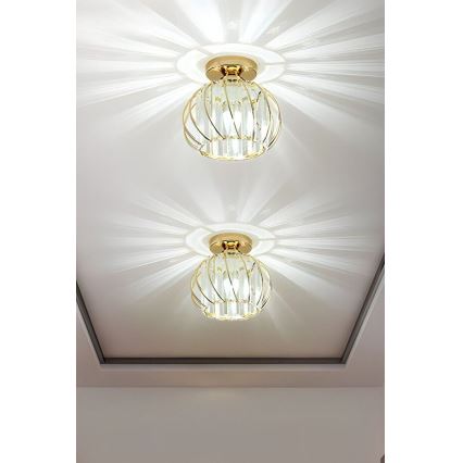 Lubinis šviestuvas BELLA 1xE27/40W/230V, Ø 20 cm, auksinis