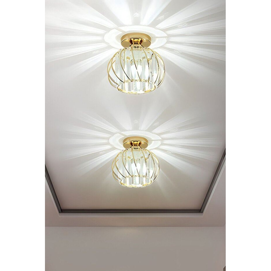 Lubinis šviestuvas BELLA 1xE27/40W/230V, Ø 20 cm, auksinis