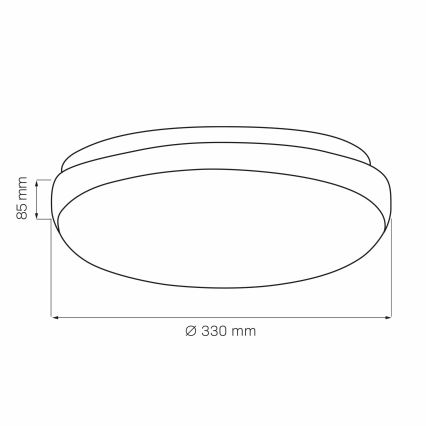 Lubinis šviestuvas BENEDYKT 2xE27/20W/230V diametras 33 cm juoda