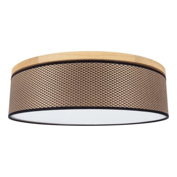 Lubinis šviestuvas BENITA 4xE27/25W/230V diametras 58 cm ruda/ąžuolas