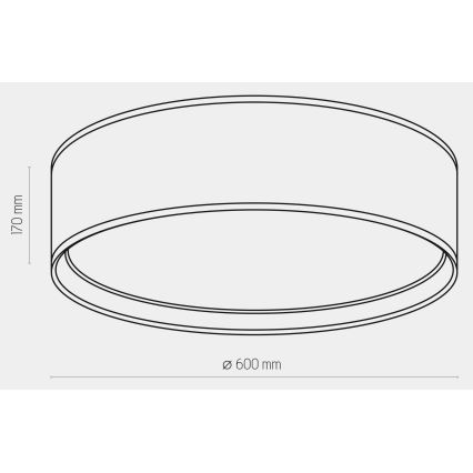 Lubinis šviestuvas BILBAO 4xE27/15W/230V d. 60 cm rudas/aukso