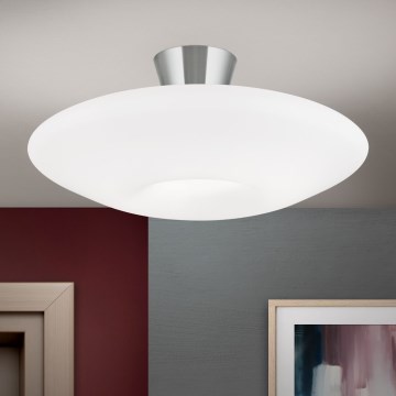 Lubinis šviestuvas BLANC 2xE27/60W/230V diametras 49 cm matinis chromas
