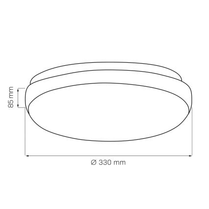 Lubinis šviestuvas BOGDAN 2xE27/20W/230V diametras 33 cm balta