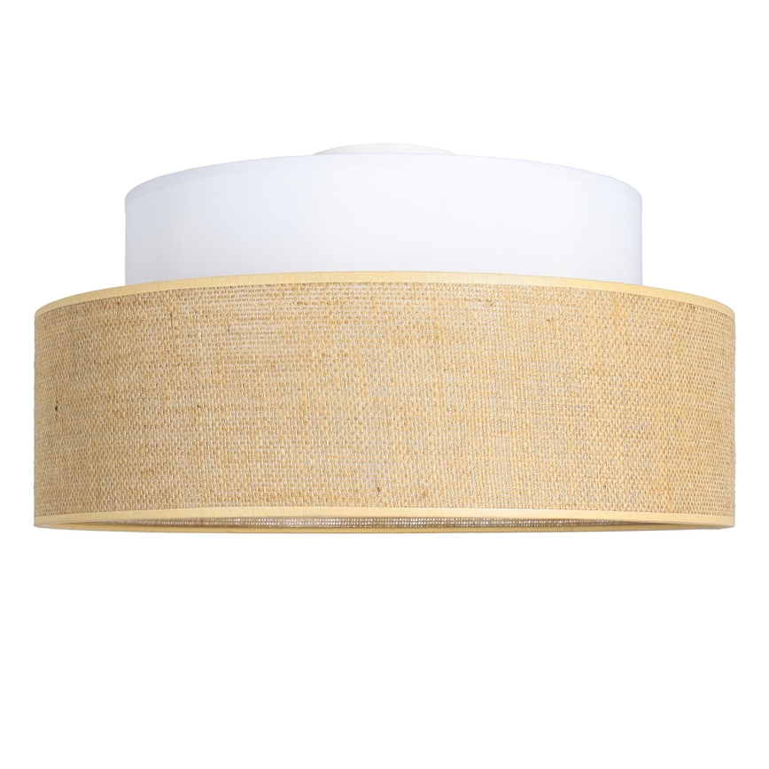 Lubinis šviestuvas BOHO 1xE27/60W/230V diametras 40 cm balta/smėlio spalva