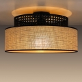 Lubinis šviestuvas BOHO 1xE27/60W/230V diametras 40 cm juoda/rotangas