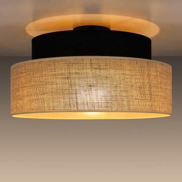 Lubinis šviestuvas BOHO 1xE27/60W/230V diametras 40 cm juoda/smėlio spalva