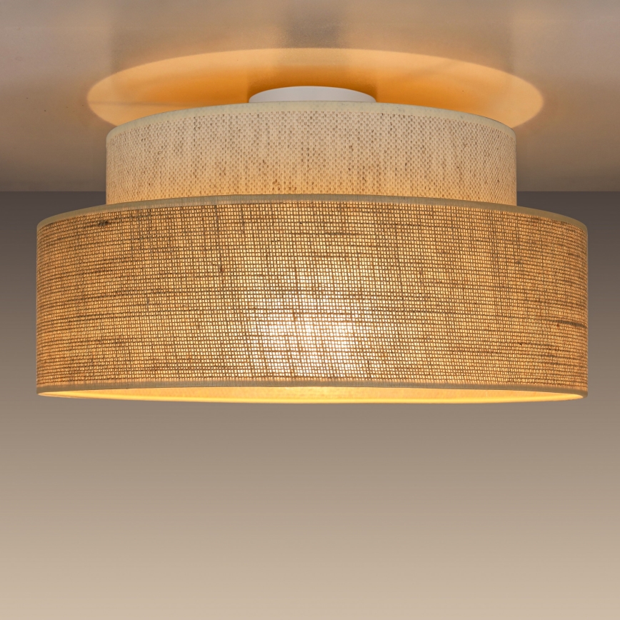 Lubinis šviestuvas BOHO 1xE27/60W/230V diametras 40 cm kreminė/smėlio spalva