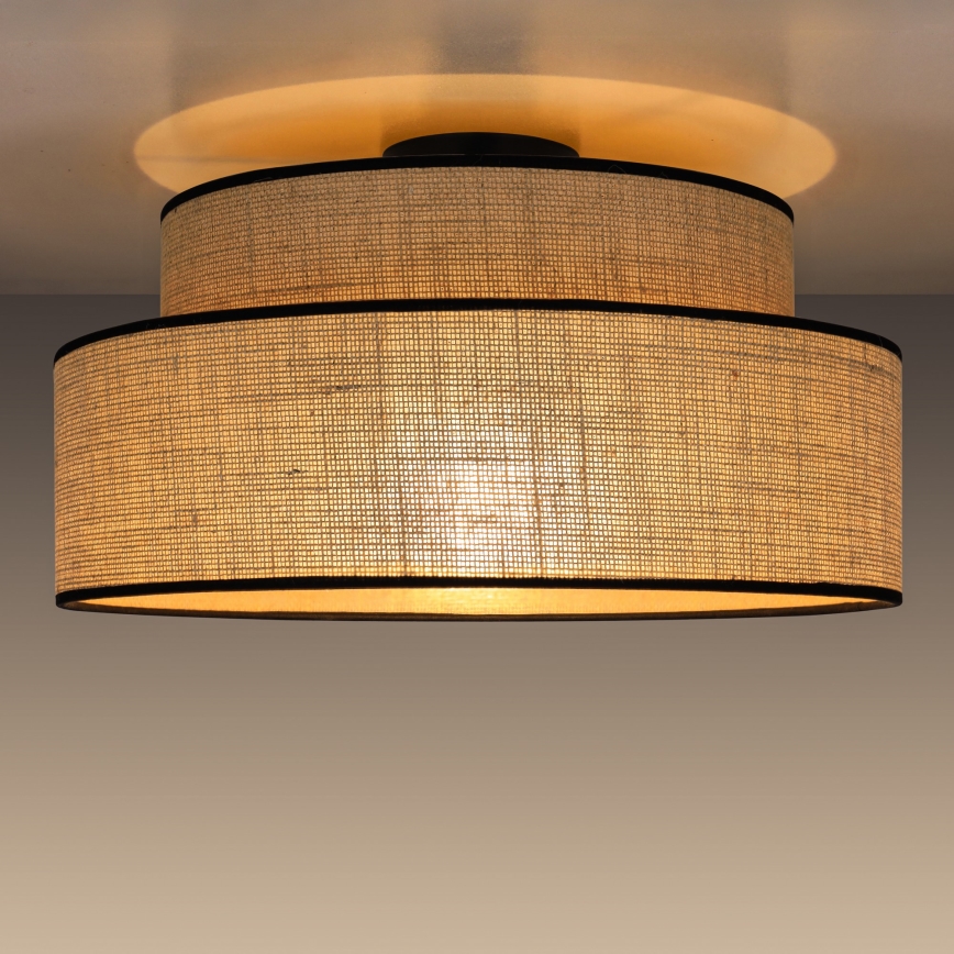 Lubinis šviestuvas BOHO 1xE27/60W/230V diametras 40 cm smėlio spalva