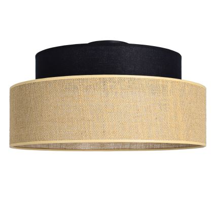 Lubinis šviestuvas BOHO 1xE27/60W/230V juoda/smėlio spalva
