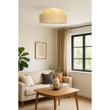 Lubinis šviestuvas BOHO 1xE27/60W/230V rotangas