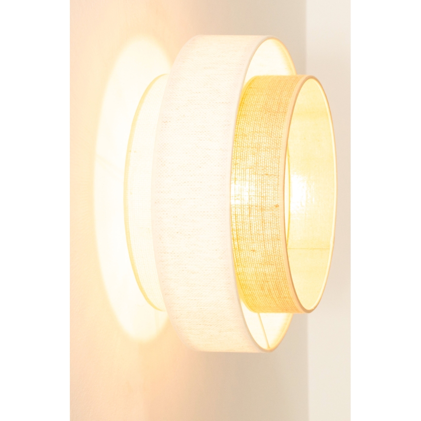 Lubinis šviestuvas BOHO 1xE27/60W/230V skersm. 40 cm balta/džiutas