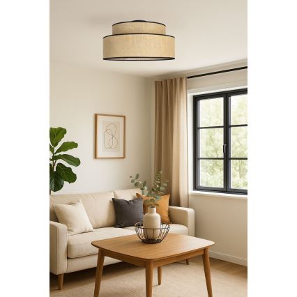 Lubinis šviestuvas BOHO 1xE27/60W/230V smėlio spalva