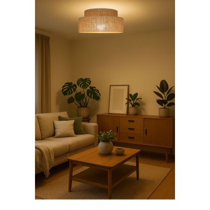 Lubinis šviestuvas BOHO 1xE27/60W/230V smėlio spalva