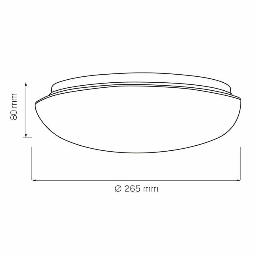 Lubinis šviestuvas BONIFACY 1xE27/20W/230V diametras 26,5 cm balta