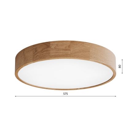 Lubinis šviestuvas CLEO 5xE27/24W/230V diametras 57,5 cm ąžuolas