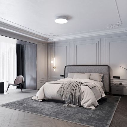 Lubinis šviestuvas su judesio ir sutemų jutikliu CLEO 3xE27/24W/230V pr. 40 cm pilkas