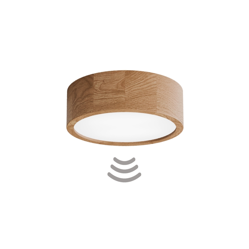 Lubinis šviestuvas CLEO su jutikliu, 2xE27/24W/230V, skersmuo 27,5 cm, ąžuolas
