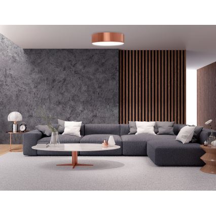 Lubinis šviestuvas su judesio ir sutemų jutikliu CLEO 3xE27/24W/230V, skersmuo 40 cm, vario spalvos