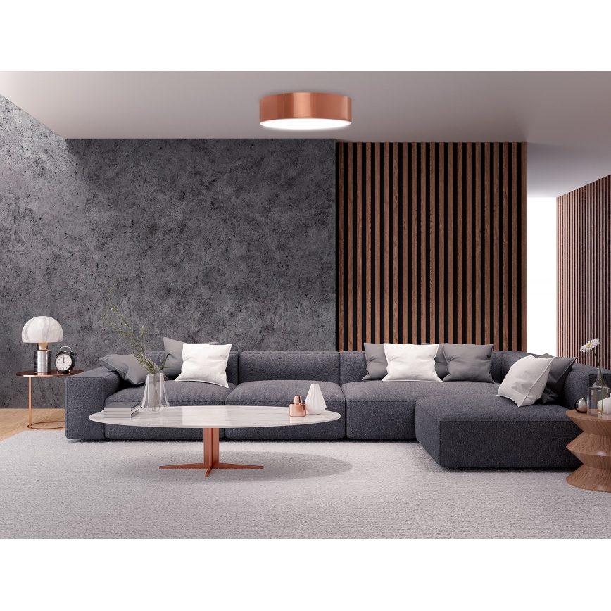 Lubinis šviestuvas su judesio ir sutemų jutikliu CLEO 3xE27/24W/230V, skersmuo 40 cm, vario spalvos