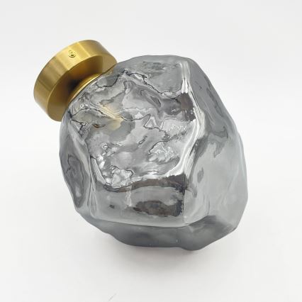 Lubinis šviestuvas CRISTAL 1xE14/15W/230V žalvaris/dūminė juoda