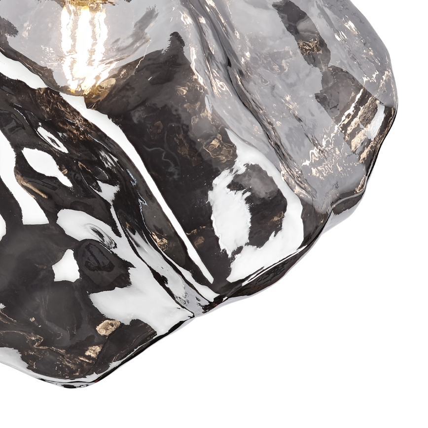 Lubinis šviestuvas CRISTAL 1xE14/15W/230V žalvaris/dūminė juoda