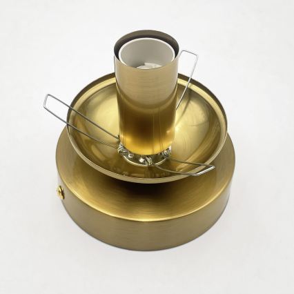 Lubinis šviestuvas CRISTAL 1xE14/15W/230V žalvaris/dūminė juoda