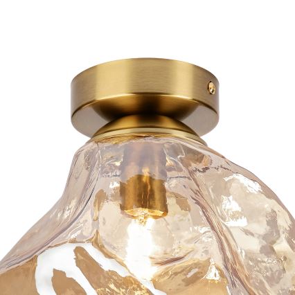 Lubinis šviestuvas CRISTAL 1xE14/15W/230V žalvaris/dūminė smėlio spalva