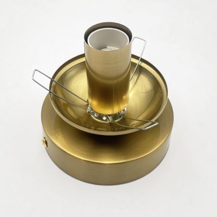 Lubinis šviestuvas CRISTAL 1xE14/15W/230V žalvaris/dūminė smėlio spalva